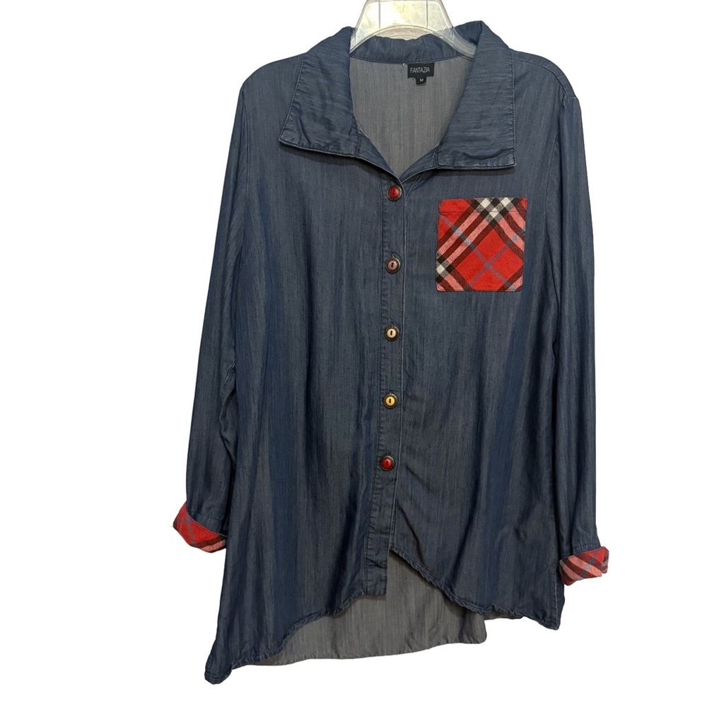 Fantazia Blue Button-Up Shirt